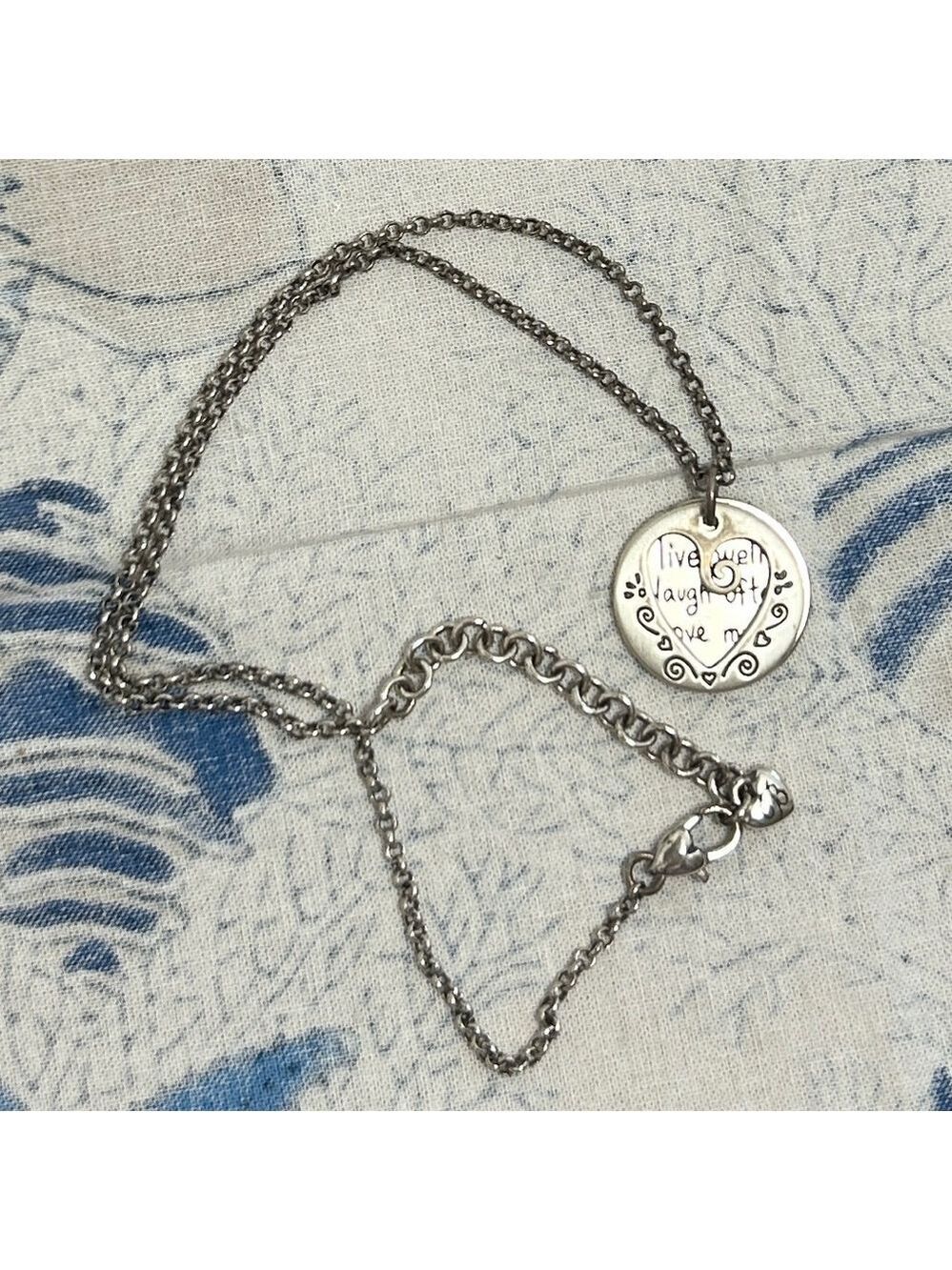 Brighton Quote Me Heart Necklace Silver Plated Positivity Pendants - Picture 4 of 12